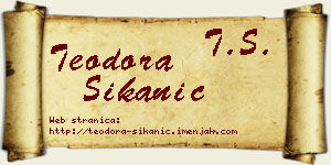 Teodora Šikanić vizit kartica